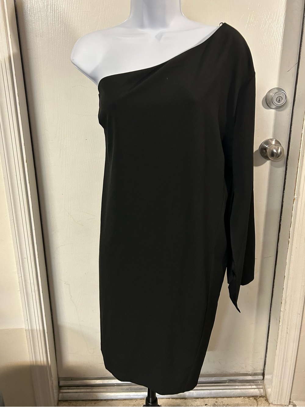 NWT $120 Banana Republic One-Shoulder Black Cocktail Dress 18 Petite